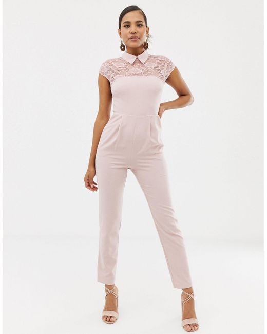 white lace top jumpsuit
