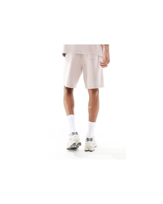 Abercrombie & Fitch – sweat-shorts aus french terry in White für Herren