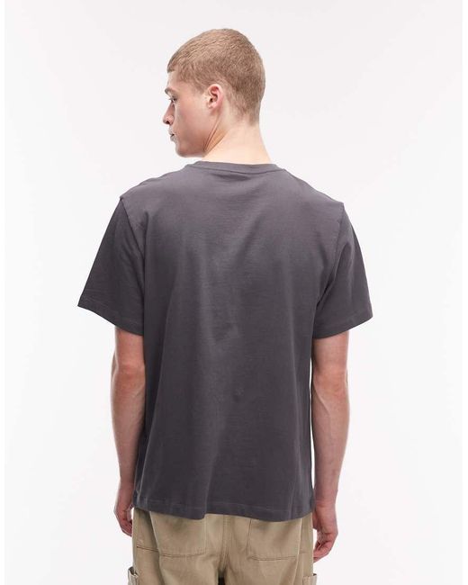 The North Face Gray Essential Central Logo T-shirt for men