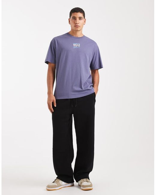 Jack & Jones Blue T-Shirt With Mountain Backprint for men