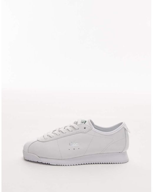 Zapatillas De Deporte Blancas De Cuero Club Low De Lacoste de color Metallic