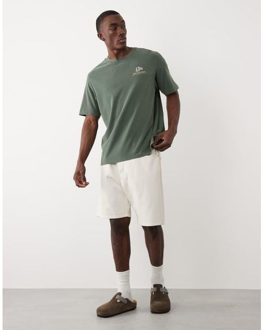 Abercrombie & Fitch Green Botanical Back Graphic T-shirt for men