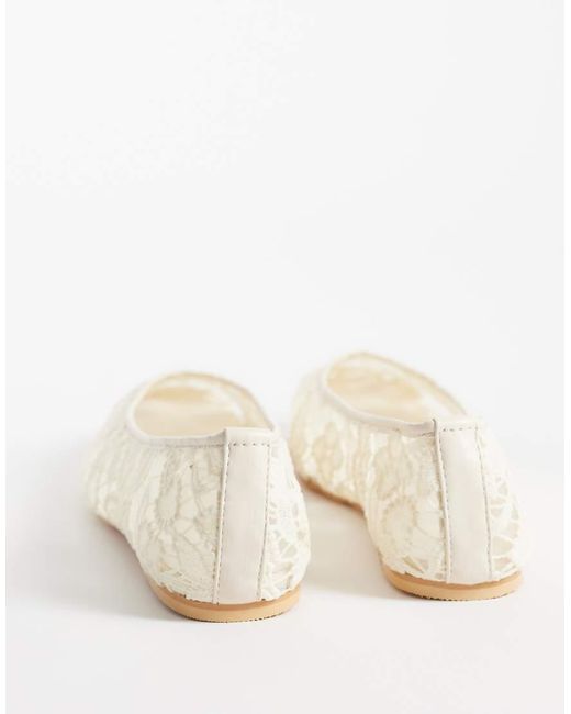 Public Desire Natural Leola Lace Ballet Flats