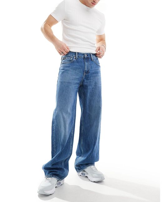 Calvin Klein Blue Loose Straight Jeans for men