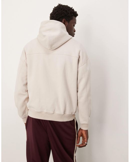 Abercrombie & Fitch – essential – kurz geschnittener kapuzenpullover in White für Herren