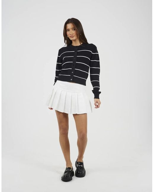 Brave Soul Blue Striped Fisherman Knit Cardigan