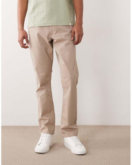 ASOS Natural Slim Chino Pants for men