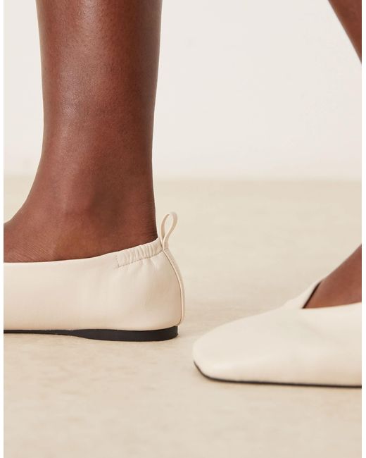 Leslie - ballerines à bout carré - cassé ASOS en coloris Natural