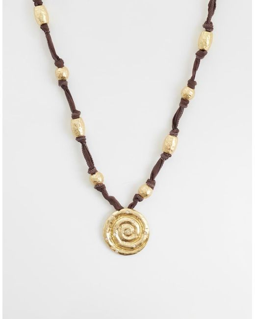 Mango Metallic Rustic Beaded Necklace