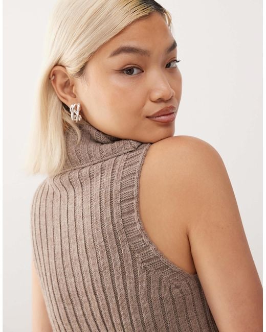 Collusion Natural Ribbed Roll Neck