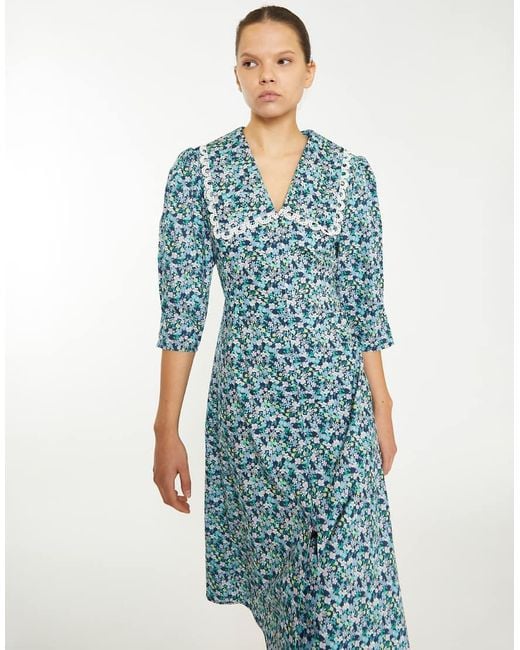 Glamorous Blue Collared Midaxi-Dress