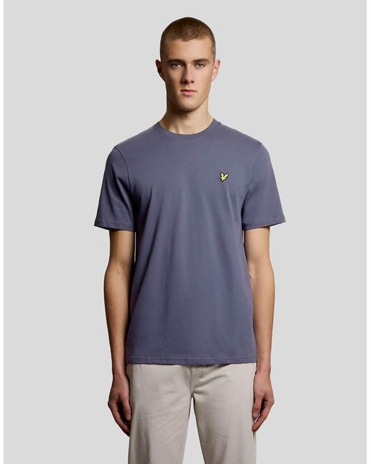 Lyle & Scott Blue Ss T-Shirts Plain T-Shirt for men