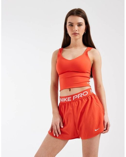 Nike Red Pro Dri-Fit 2-In-1 Shorts