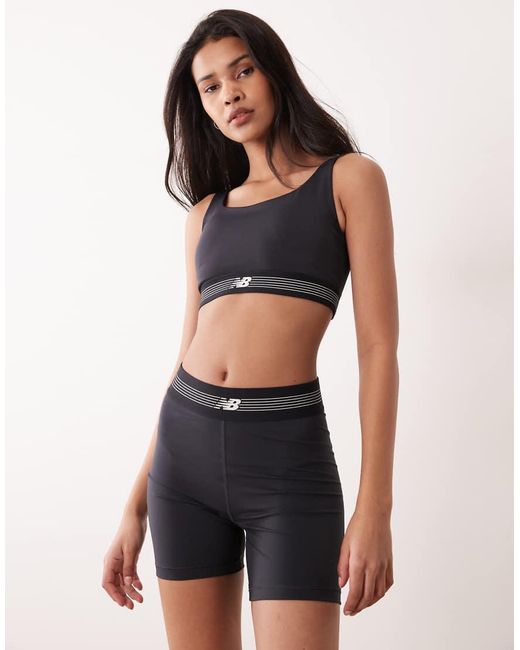 New Balance Blue Ac Fitted Short 5"