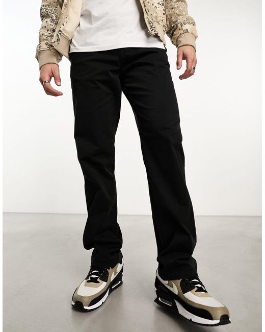 Only & Sons Black Loose Fit Chinos for men