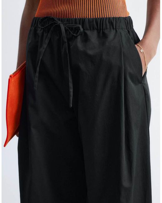 & Other Stories White Wide Leg Cotton Pull On Pants