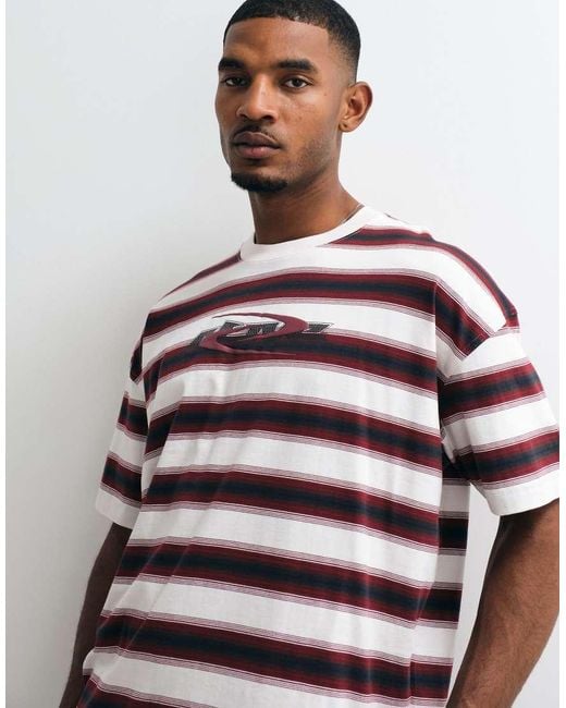 Weekday Red Oversized T-shirt With Graphic Print for men