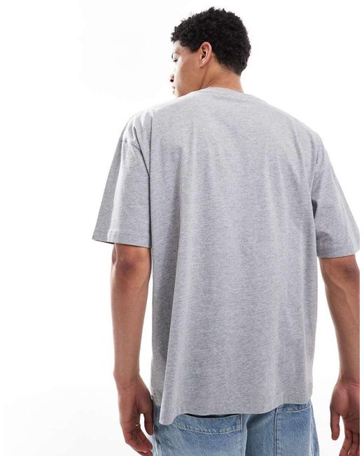 ASOS Blue Oversized T-Shirt With Varsity Graphic for men