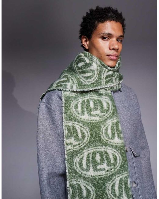 Sciarpa Double-Face Con Stampa di ASOS in Gray da Uomo