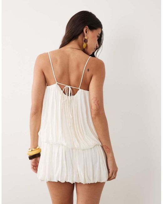 Gina Tricot Natural Mini Strappy Dress