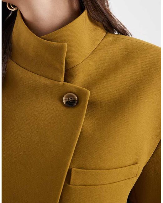 ASOS Natural Wrap Front Oversized Blazer