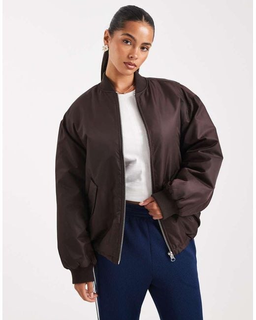 ASOS Blue Oversized Bomber Jacket
