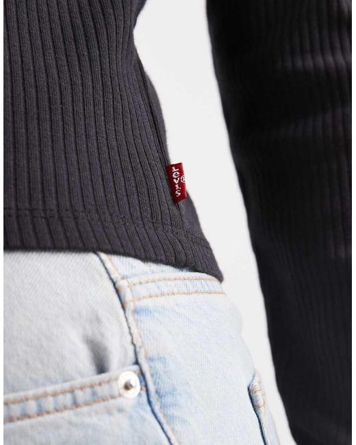 Camiseta Negra De Manga Larga Con Botones Delanteros Muse De Levi's de color Black