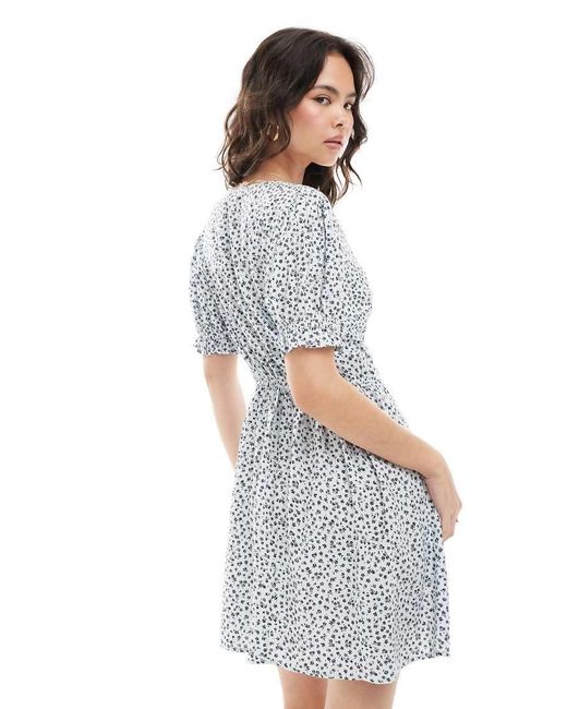 Miss Selfridge Blue Mini Spun Tea Dress