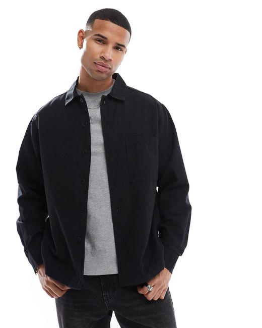 Jack & Jones Blue Linen Blend Overshirt for men