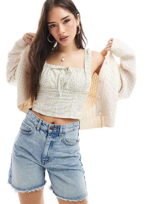 Cotton On Blue Ella Corset Top