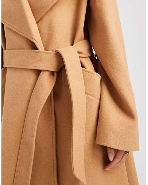 Miss Selfridge Natural Formal Wrap Coat