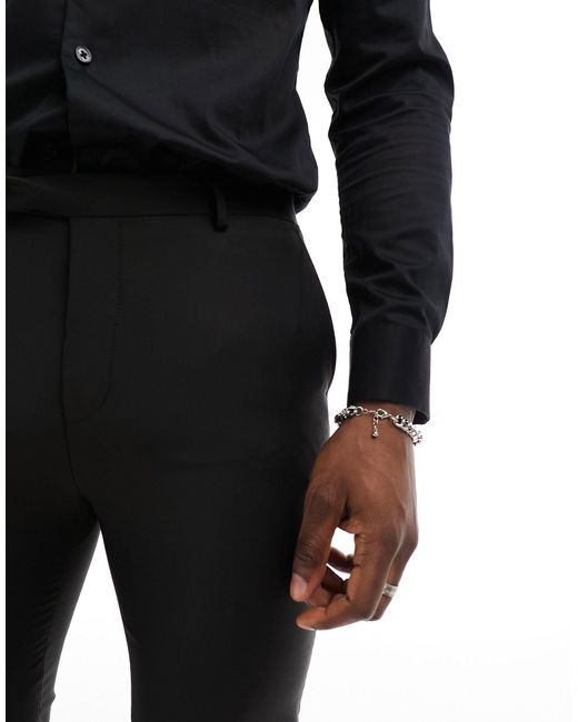 Twisted Tailor Black Ellroy Suit Pants for men