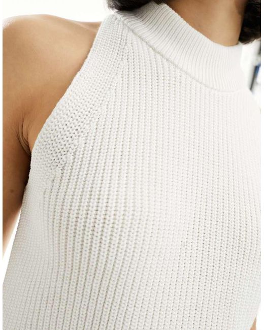 JJXX Blue Knitted Halterneck Singlet