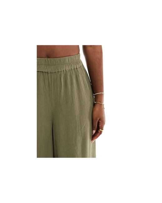 Southbeach - pantaloni oversize da mare color oliva di South Beach in Green