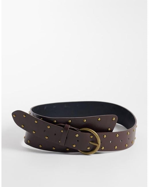 Hollister Black Asymmetric Studded Belt