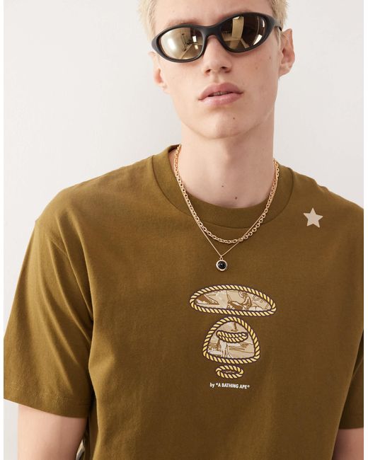 Aape By A Bathing Ape Aape by a bathing ape – kastiges t-shirt in Brown für Herren