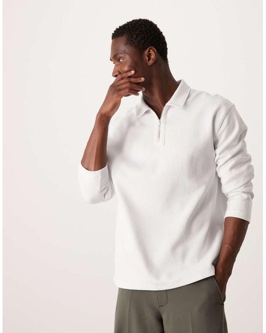 Zip up polo shirt long sleeve hotsell