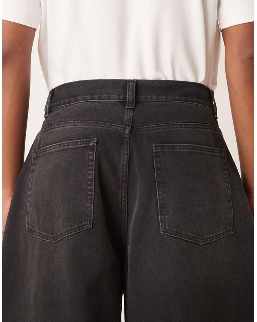 ASOS Black Co-ord Oversized baggy Jeans With Pleats for men