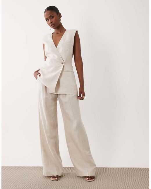 GOOD AMERICAN Natural Linen Trousers Co-Ord