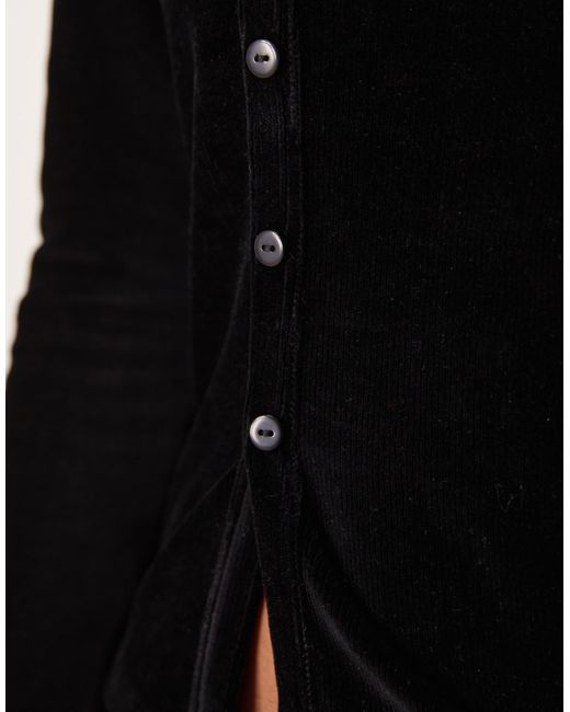 ASOS Black – oberteil aus samt-cord