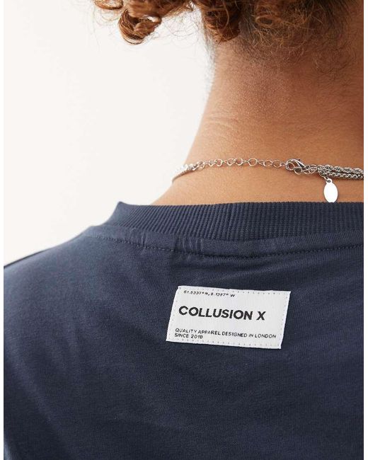 Collusion Blue Plus Logo Anti Fit Tee