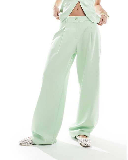 Miss Selfridge Green Tailored Wide Leg Pants