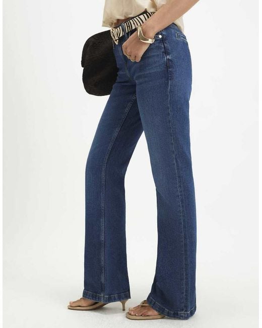 River Island Blue Back Split Seam Bootcut Jeans