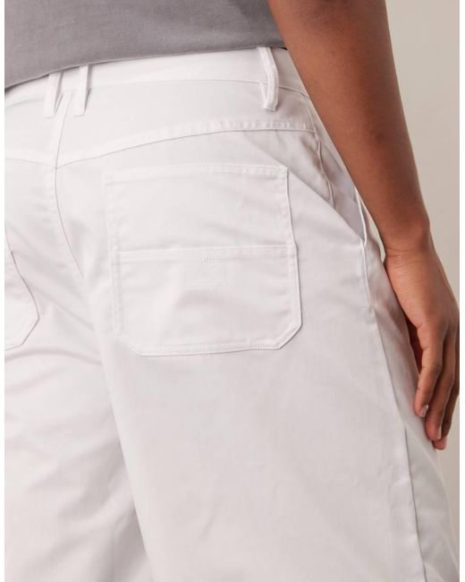 ASOS Natural Oversized baggy Pleated Shorts for men
