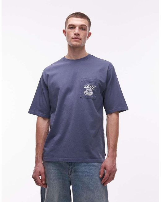 Levi's Blue Back Graphic Oversized T-Shirt for men