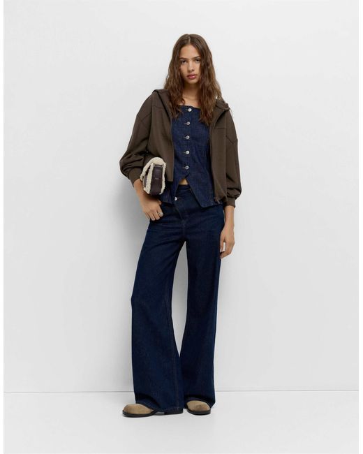 Pull&Bear Blue – balloon – kapuzenpullover