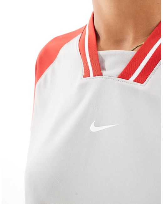 Nike White Trend Short Sleeve Crop Football Shirt for men