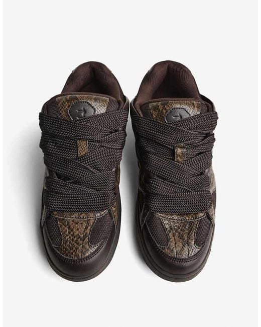 Bershka Black Animal-print Skater Trainers for men
