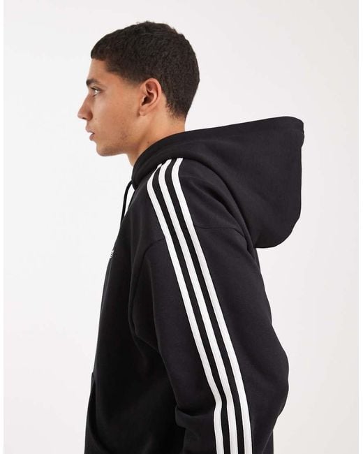Adidas Originals Black Adicolor Classics 3-Stripes Hoodie for men