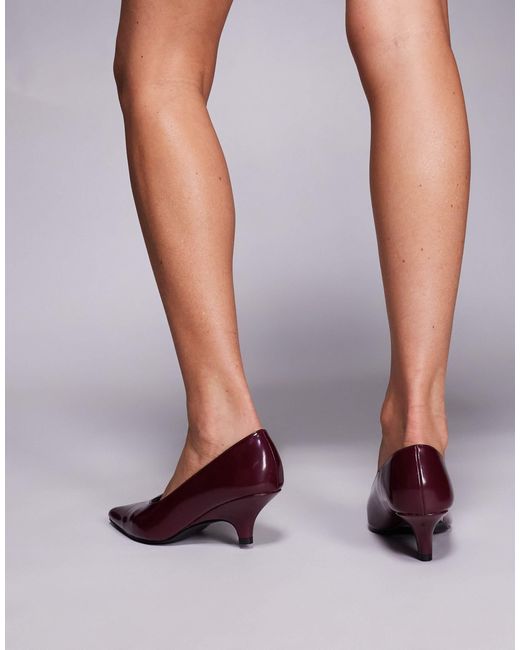 Public Desire Purple Lunch Date Low Heel Court Shoes